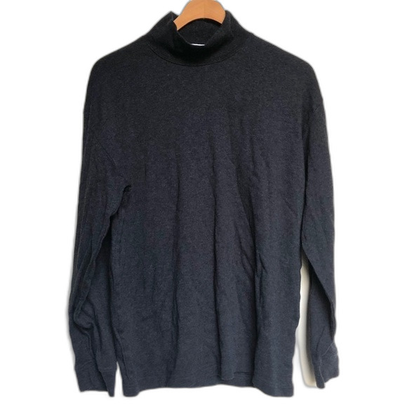 Talbots Grey Mock Neck Top Size Large - Picture 1 of 11